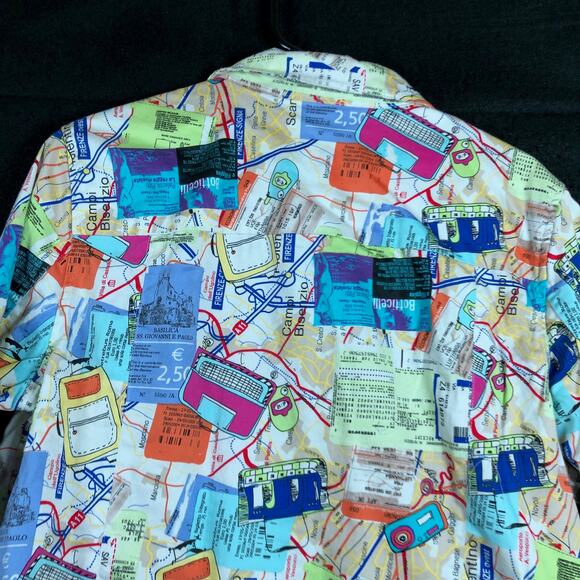 Attyre New York Women Jacket White Multicolored Travel Pattern Button Stretch XL - Picture 10 of 11